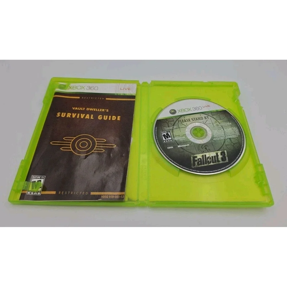 Fallout 3 Microsoft Xbox 360 Bethesda Action RPG Video Game CIB Tested